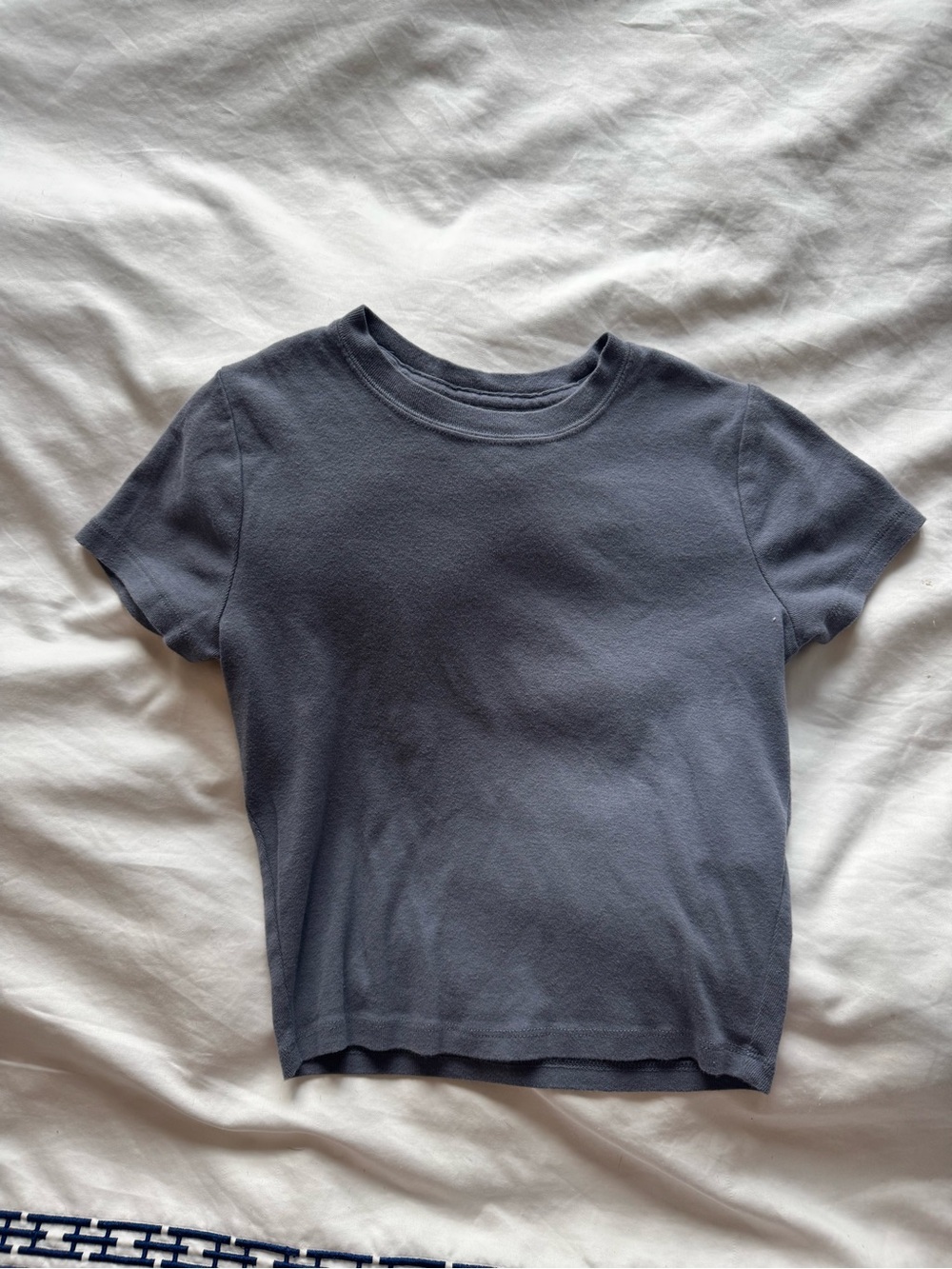 Women’s Short Sleeve Baby Tee - Charcoal Blue
